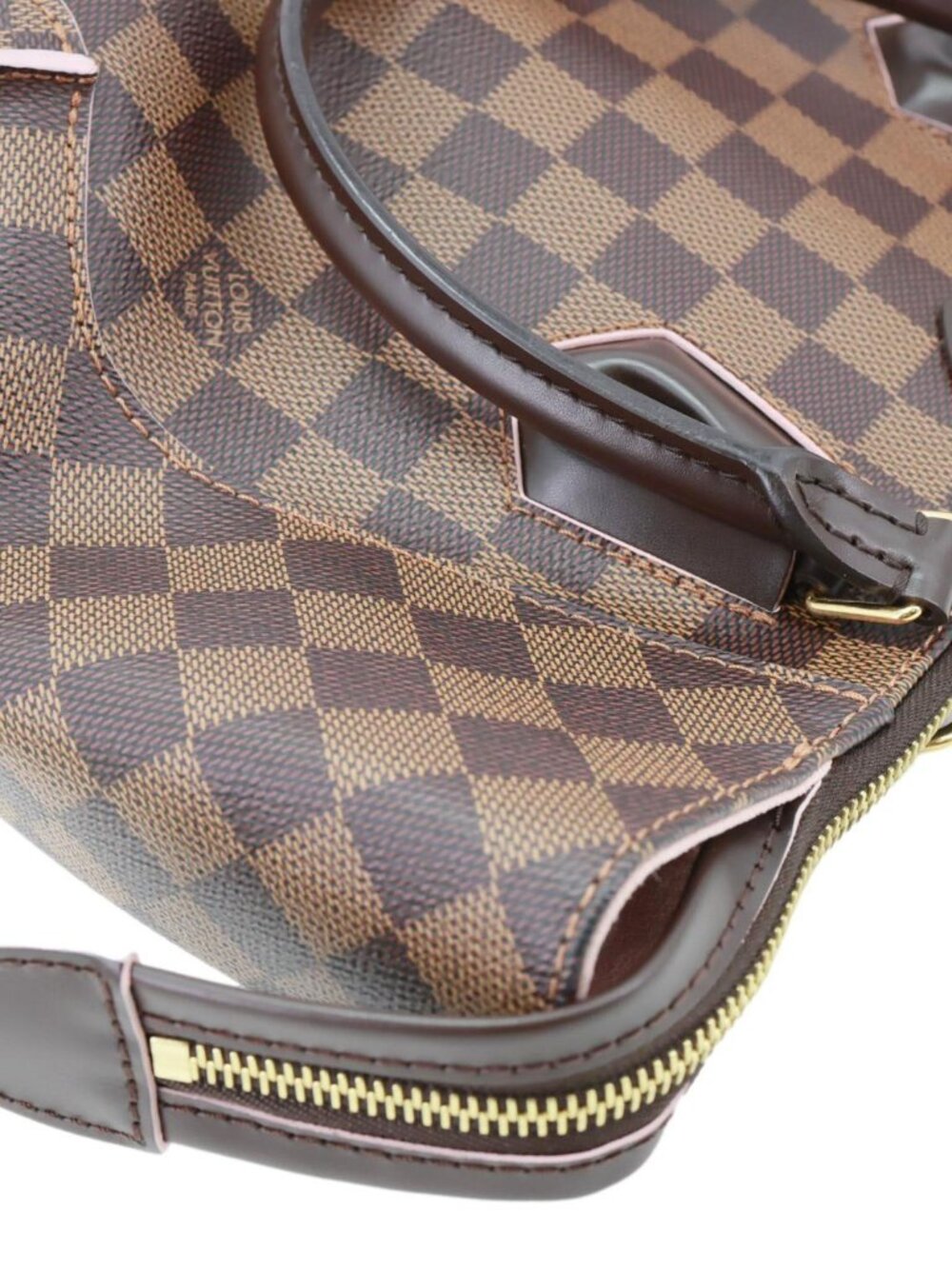 Louis Vuitton  Caissa PM Damier Ebene Tote Bag Rose Ballerine - Picture 6 of 11
